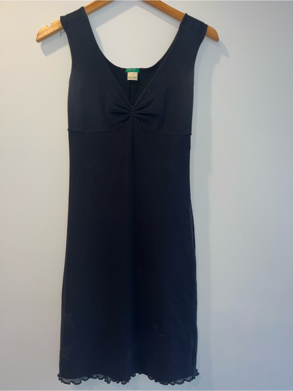 United Colors Of Benetton Black Twist-Front Sleeveless Dress
